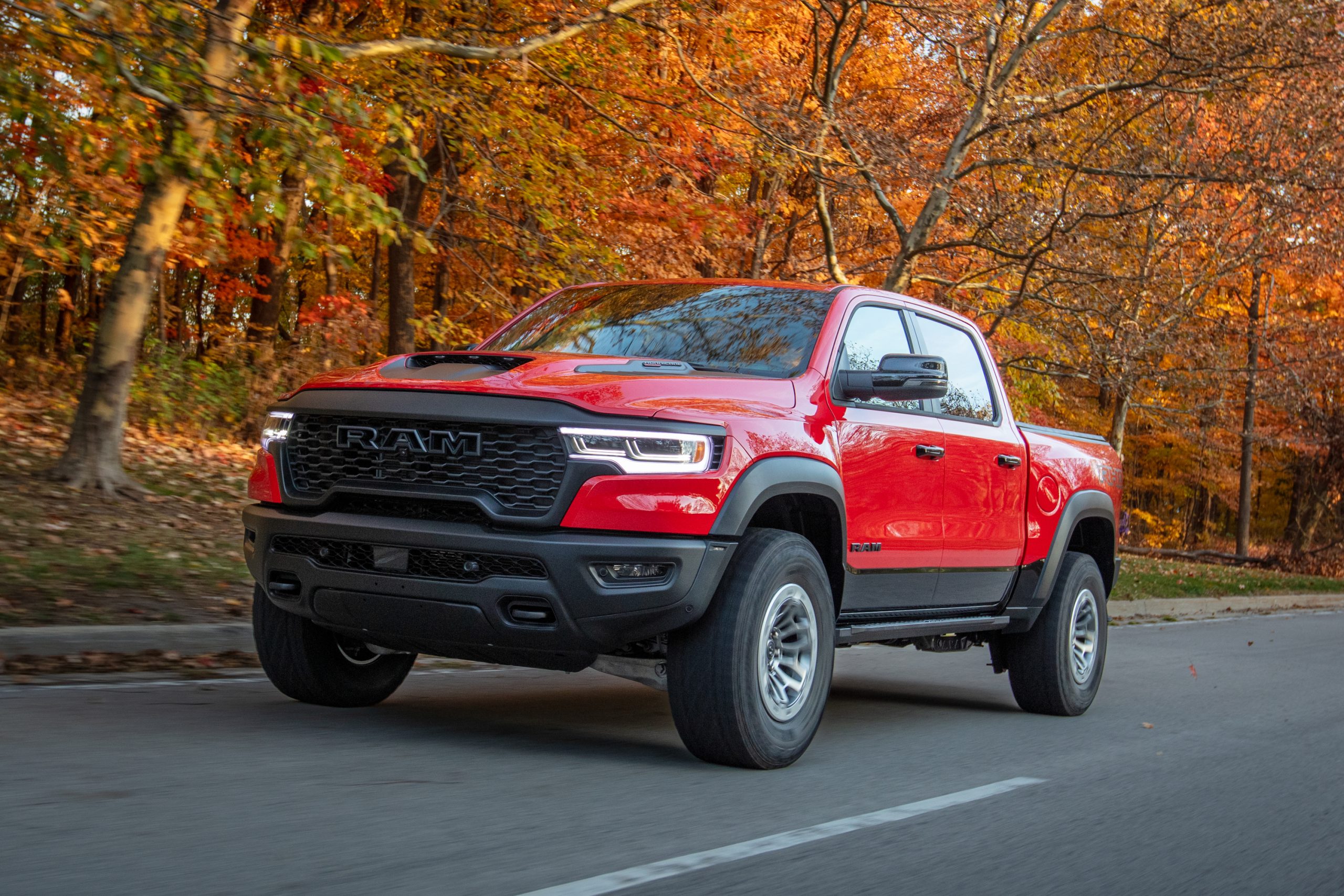 2025 Ram 1500 RHO on a fall road